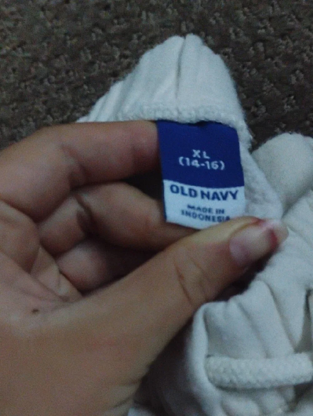 Old Navy White Kids Sweatpants with Colorful Heart Motifs